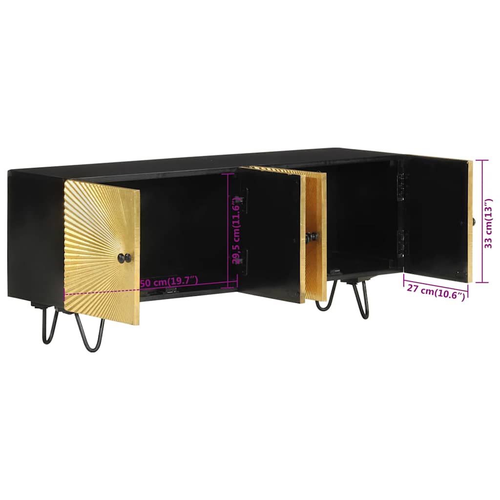 TV-Schrank 110x30x45 cm Massivholz Mango