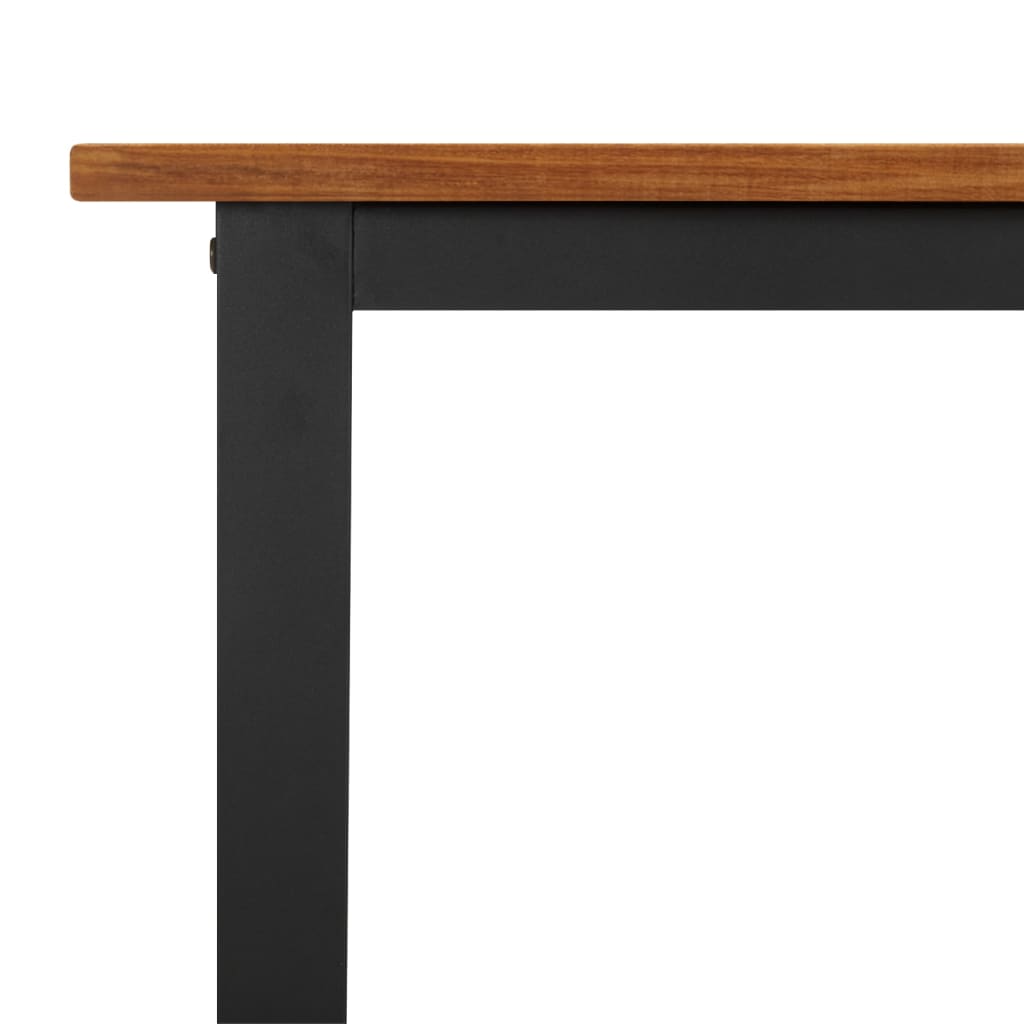 Gartentisch mit Beinen in U-Form 140×80×75 cm Massivholz Akazie