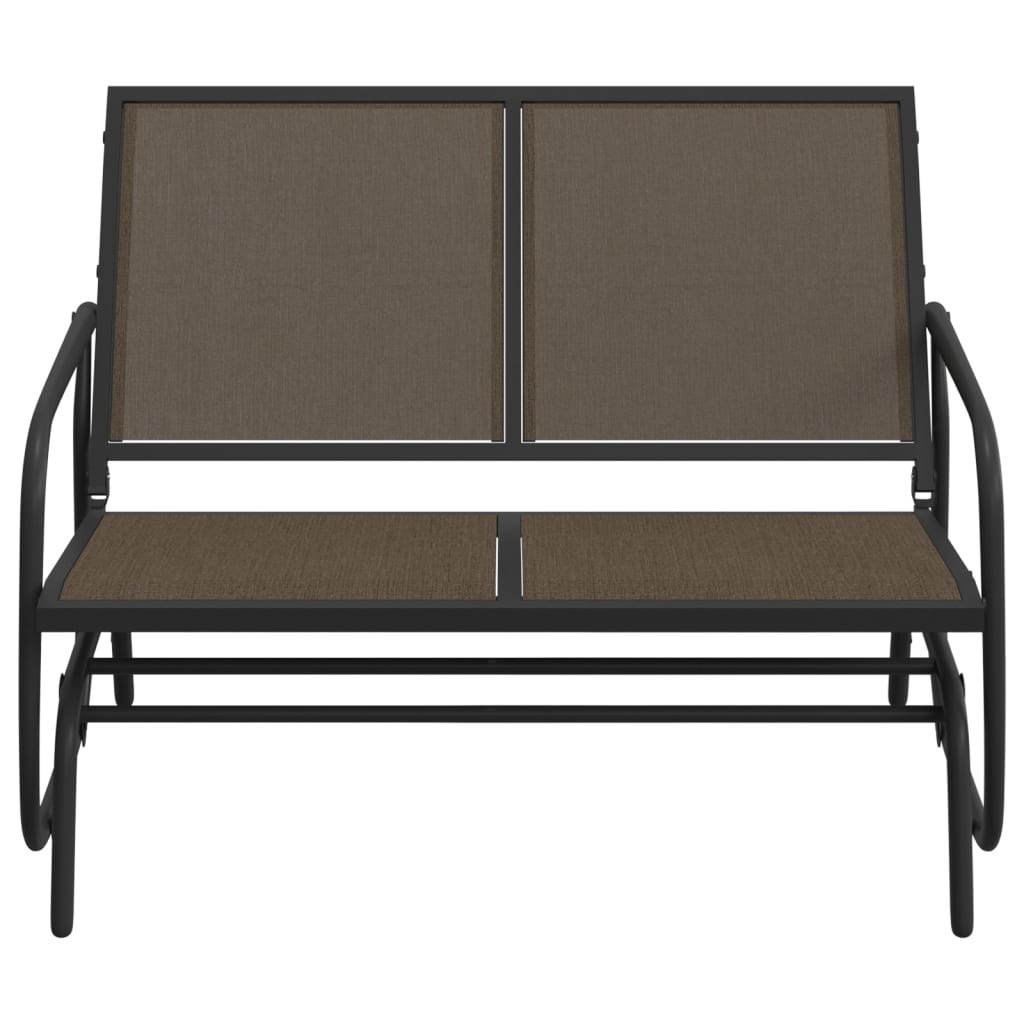 Garten-Schaukelbank Braun 120,5x76x86,5 cm Textilen & Stahl