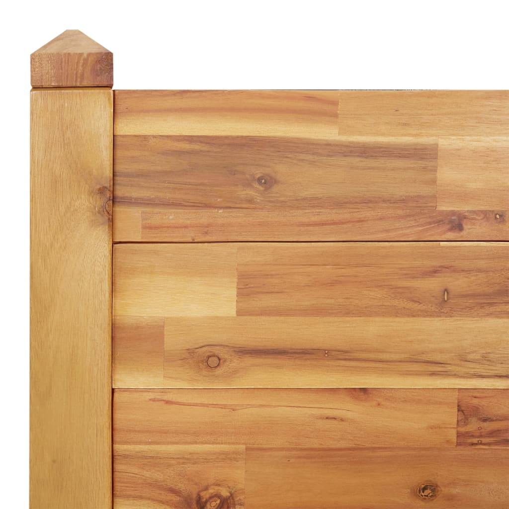 Hochbeet 160x60x44 cm Massivholz Akazie