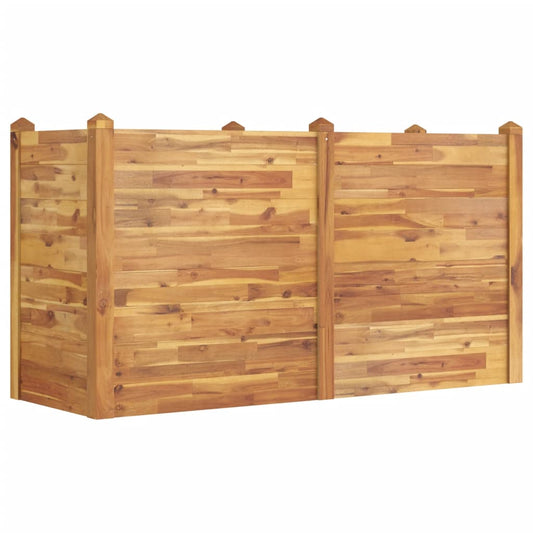 Hochbeet 160x60x84 cm Massivholz Akazie