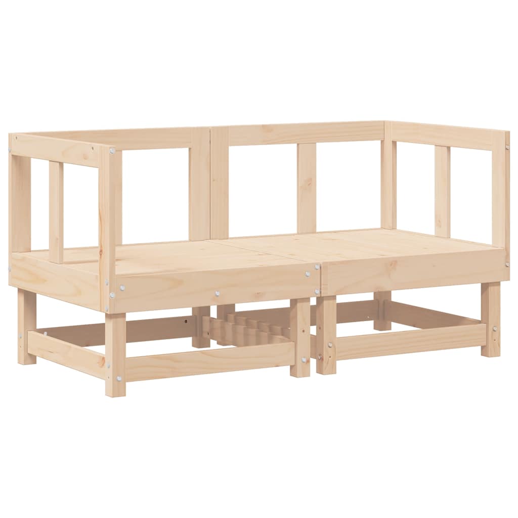 Ecksofas mit Kissen 2 Stk. Massivholz Kiefer