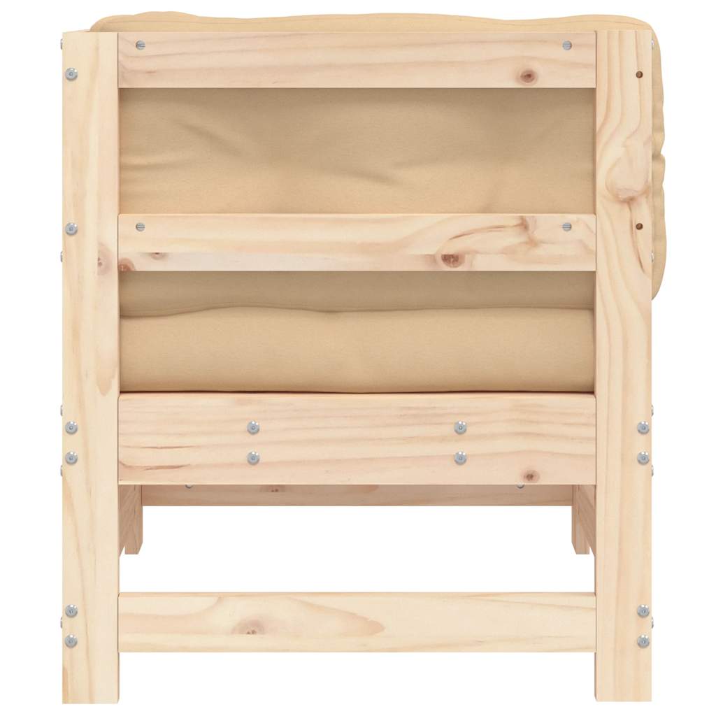 Ecksofa mit Kissen Massivholz Kiefer