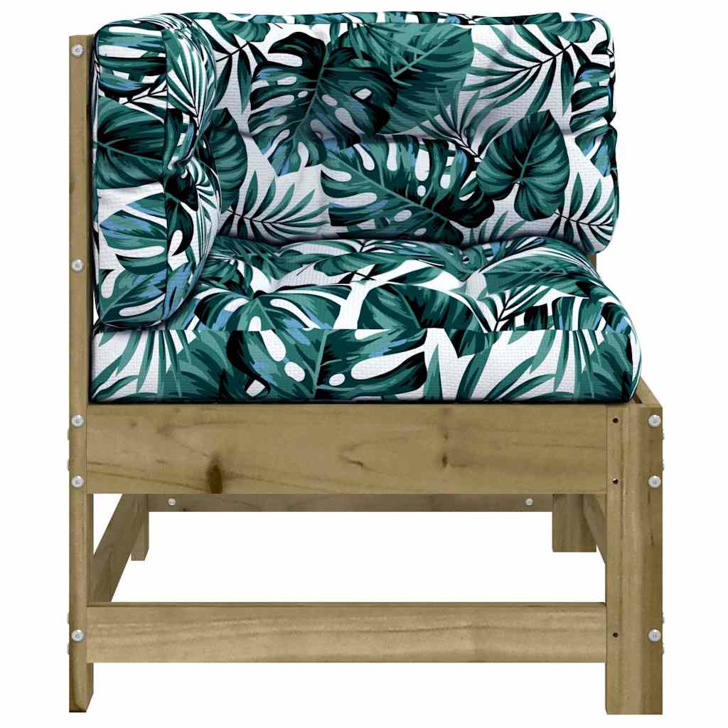 Ecksofa mit Kissen Kiefernholz Imprägniert