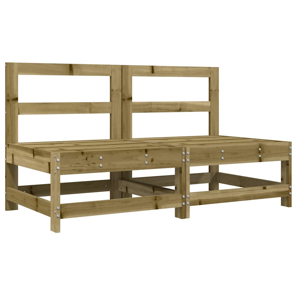 Mittelsofas mit Kissen 2 Stk. Kiefernholz Imprägniert