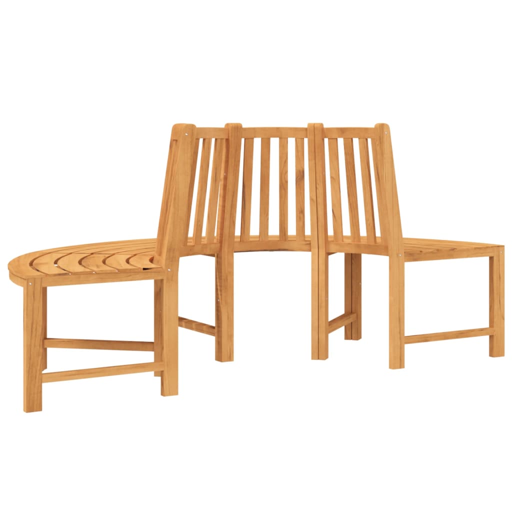 Baumbank Halbrund Ø201 cm Massivholz Teak
