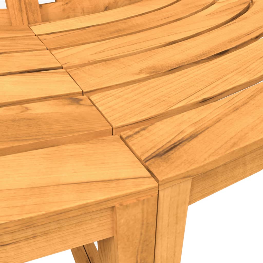 Baumbank Halbrund Ø160 cm Massivholz Teak
