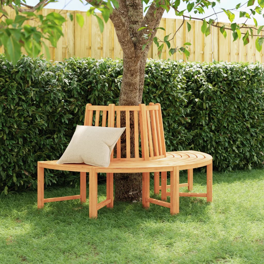 Baumbank Halbrund Ø160 cm Massivholz Teak