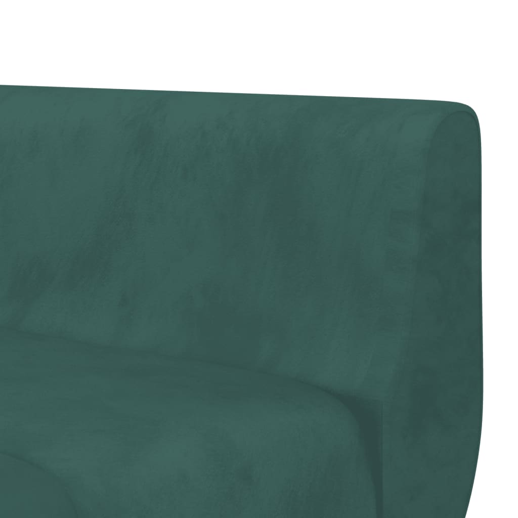 Schlafsofa in L-Form Dunkelgrün 275x140x70 cm Samt