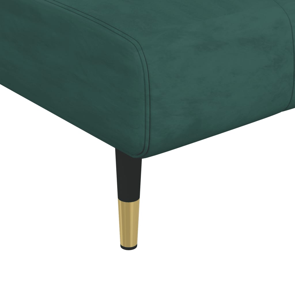 Schlafsofa in L-Form Dunkelgrün 275x140x70 cm Samt