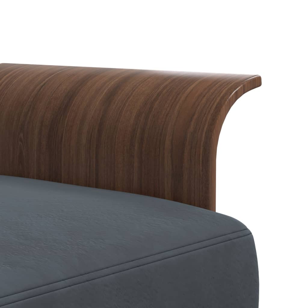 Schlafsofa in L-Form Dunkelgrau 279x140x70 cm Samt