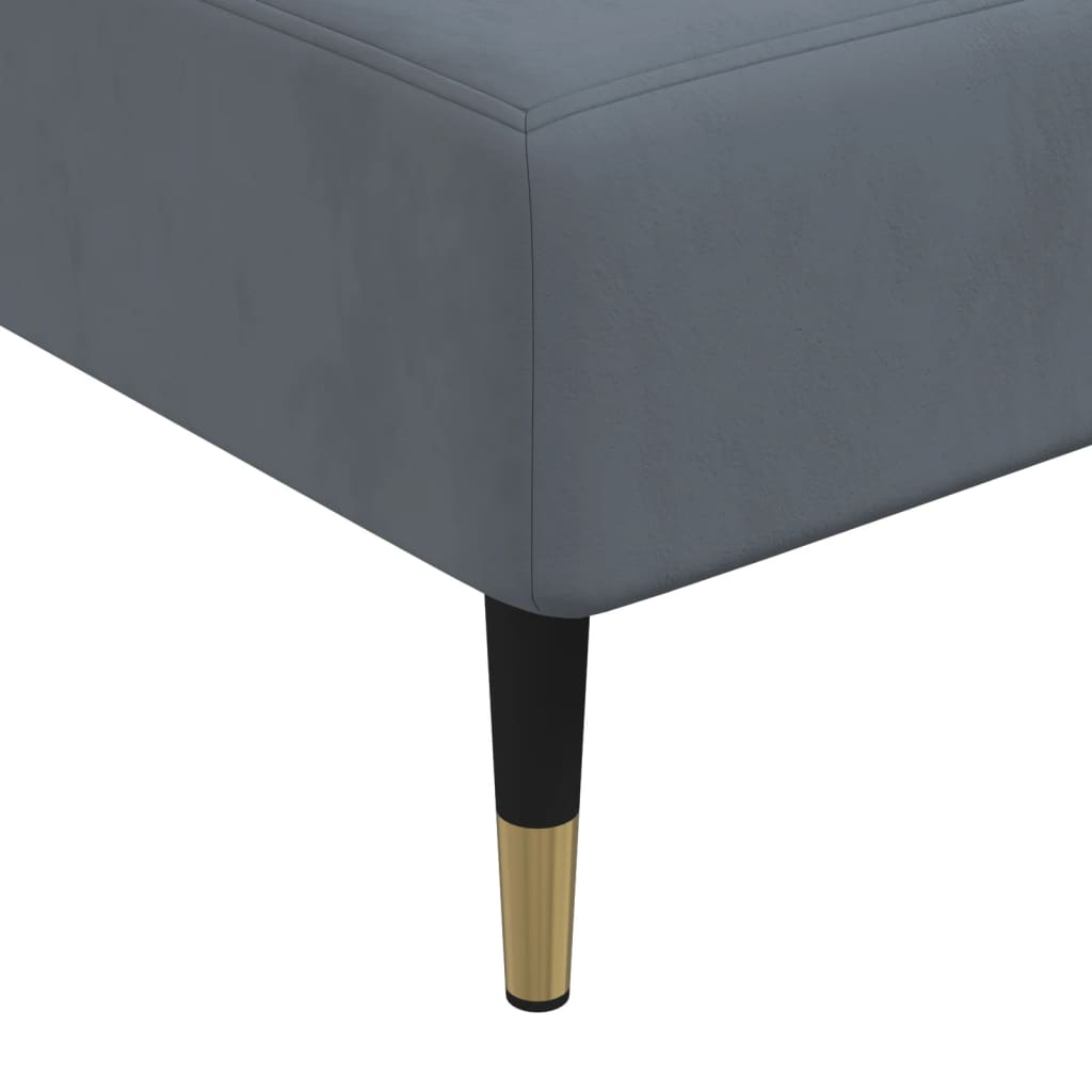 Schlafsofa in L-Form Dunkelgrau 279x140x70 cm Samt