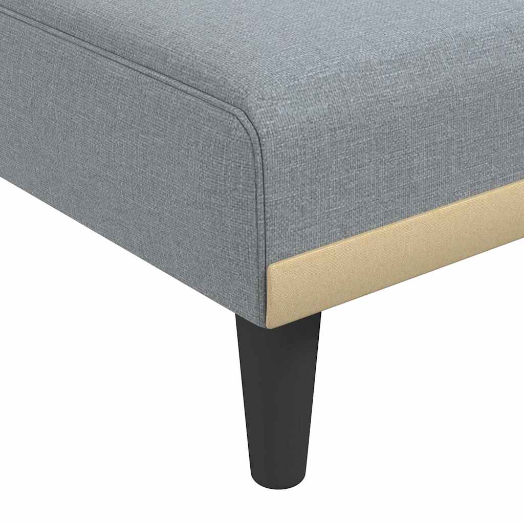 Schlafsofa in L-Form Hellgrau 275x140x70 cm Stoff