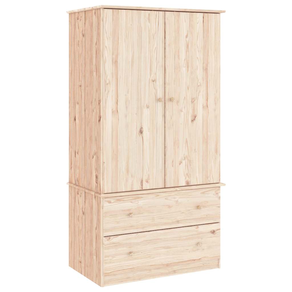 Kleiderschrank ALTA 90x55x170 cm Massivholz Kiefer