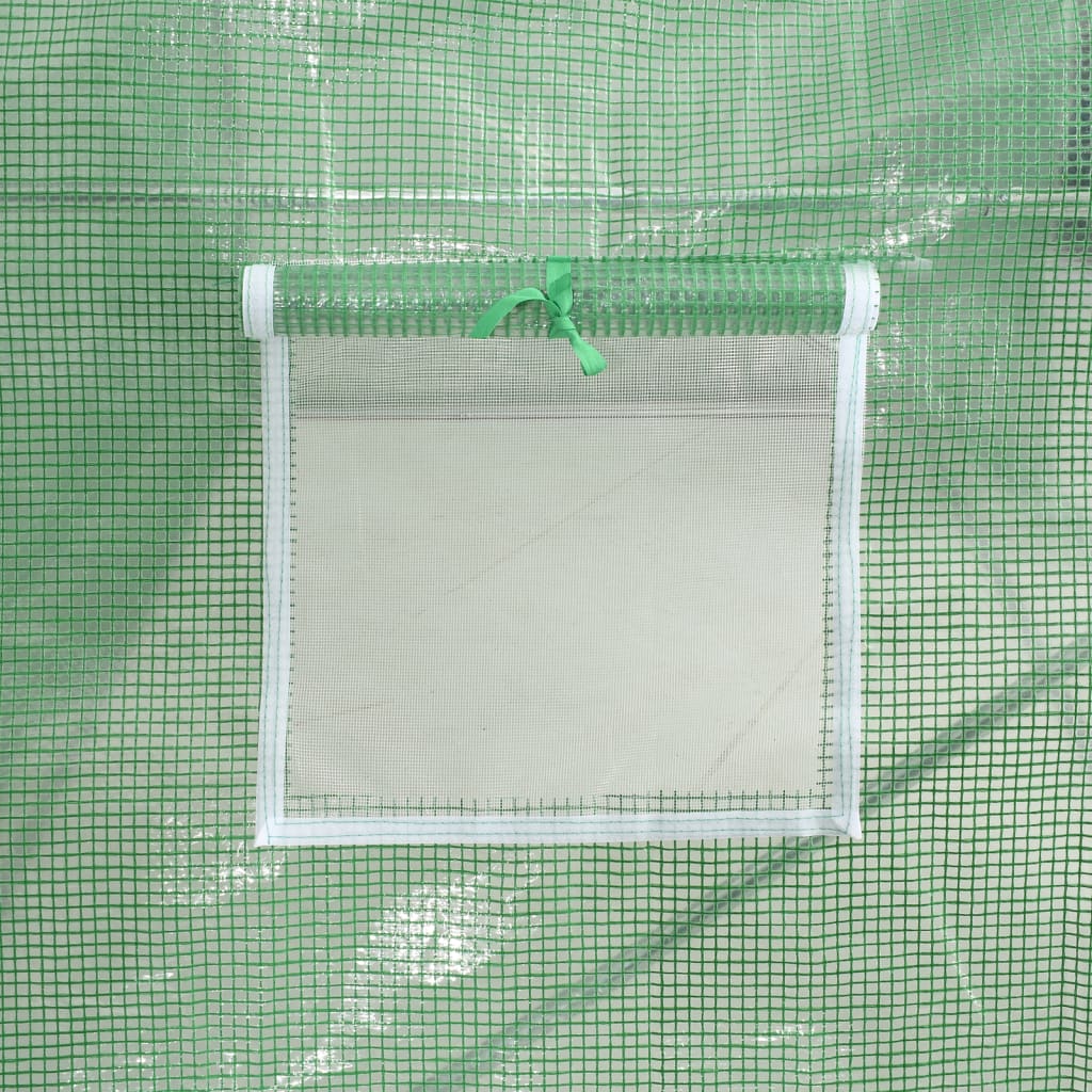 Gewächshaus mit Stahlrahmen Grün 36 m² 18x2x2 m