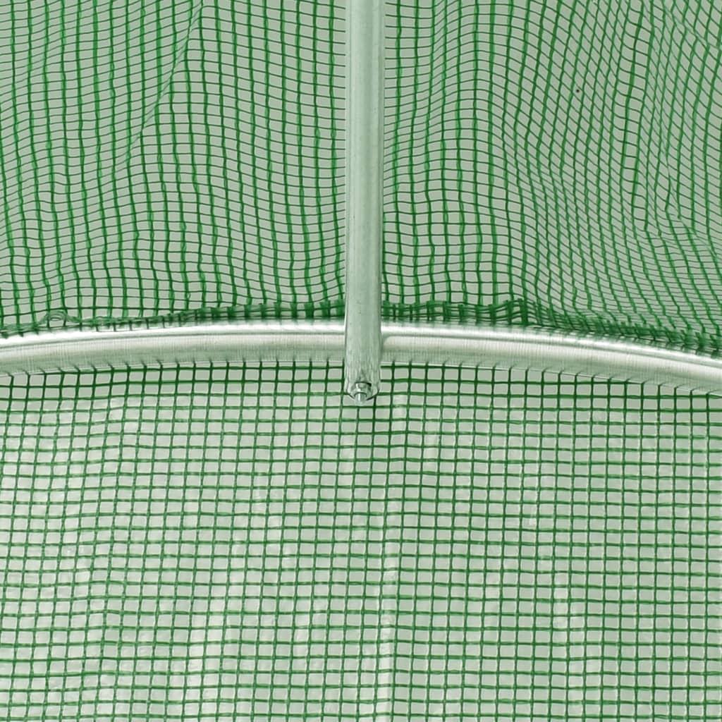 Gewächshaus mit Stahlrahmen Grün 48 m² 24x2x2 m