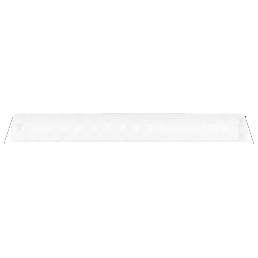 Gewächshaus mit Stahlrahmen Weiß 32 m² 16x2x2 m