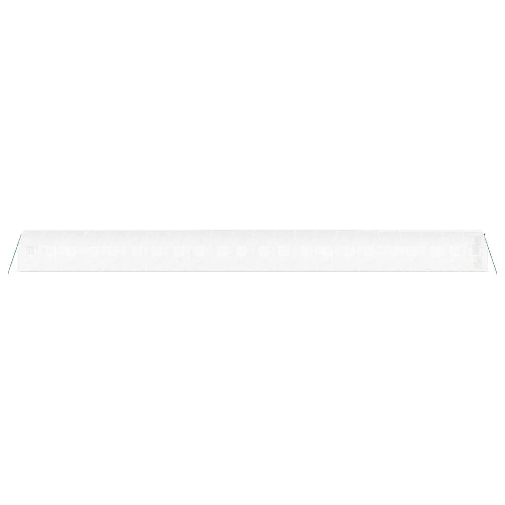 Gewächshaus mit Stahlrahmen Weiß 44 m² 22x2x2 m