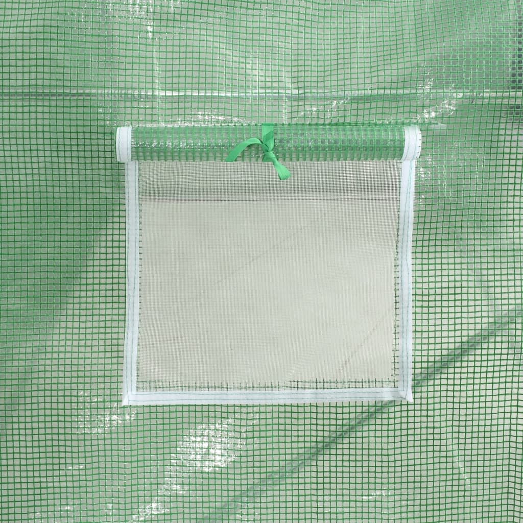 Gewächshaus mit Stahlrahmen Grün 36 m² 12x3x2 m