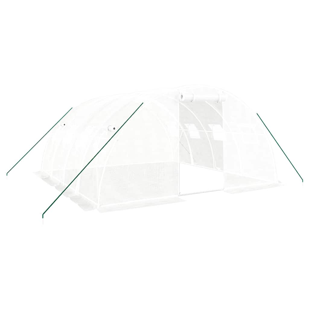 Gewächshaus mit Stahlrahmen Weiß 16 m² 4x4x2 m