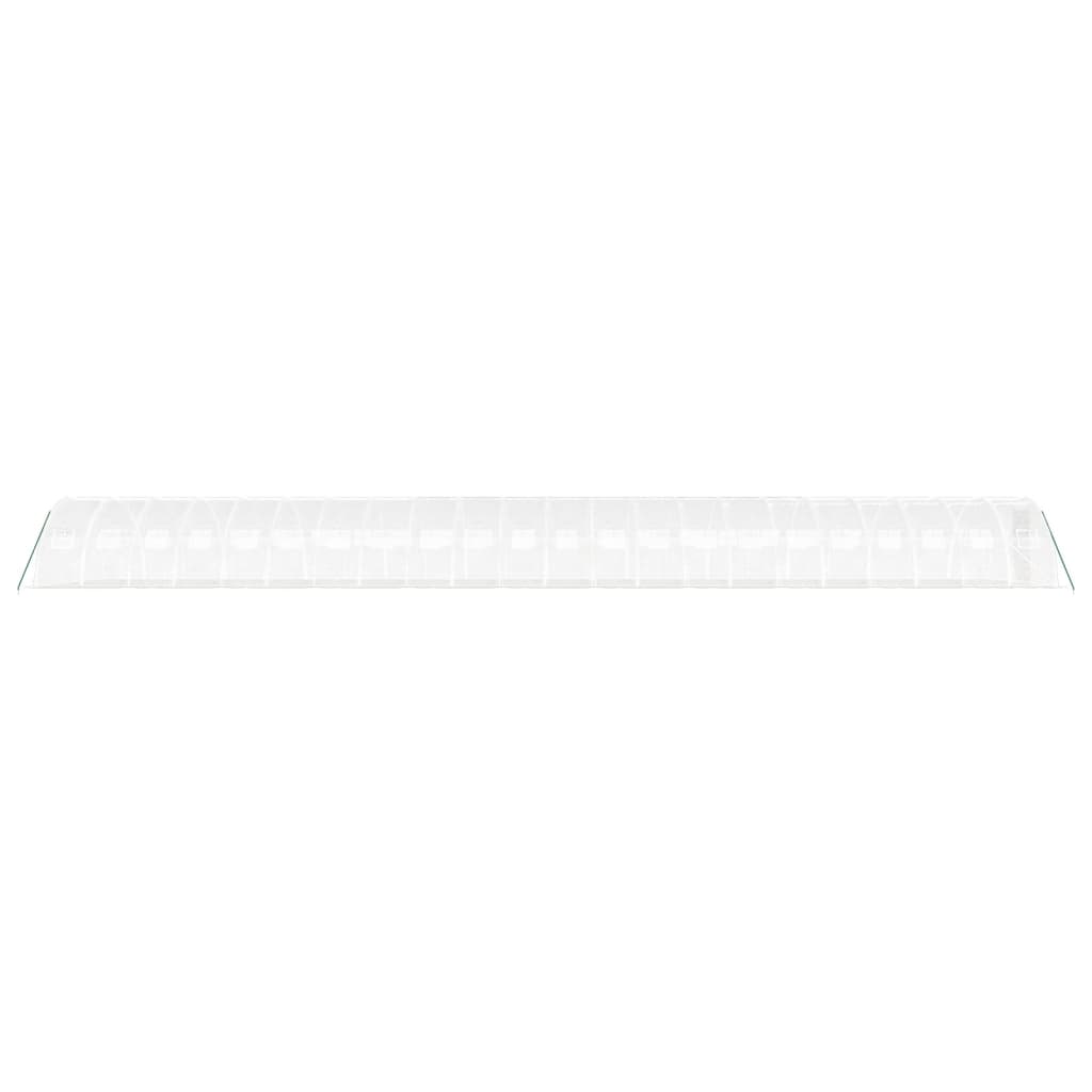 Gewächshaus mit Stahlrahmen Weiß 88 m² 22x4x2 m