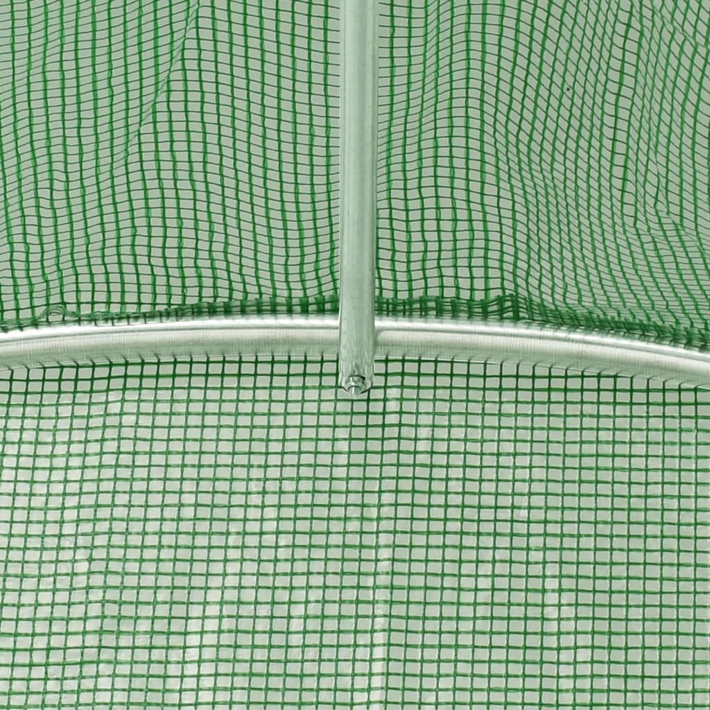 Gewächshaus mit Stahlrahmen Grün 40 m² 8x5x2,3 m