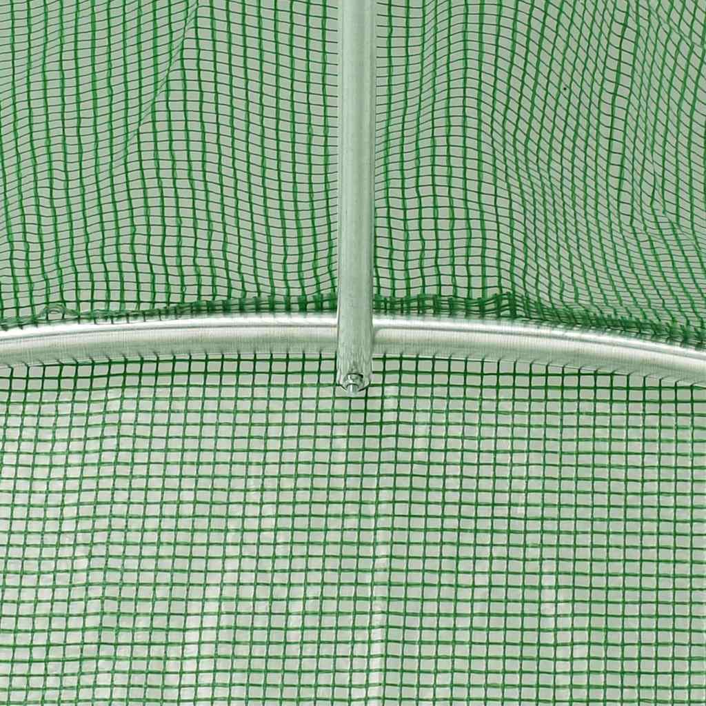 Gewächshaus mit Stahlrahmen Grün 60 m² 12x5x2,3 m