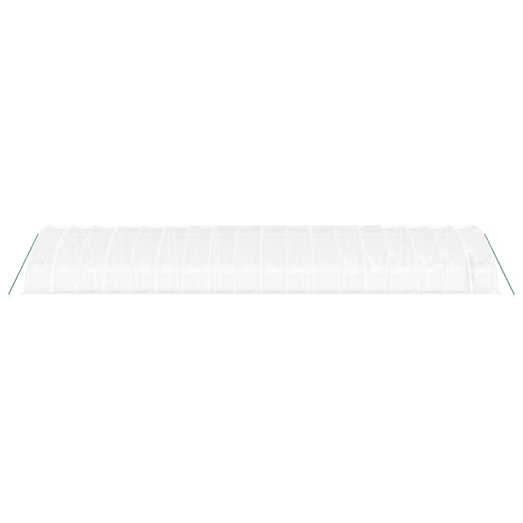 Gewächshaus mit Stahlrahmen Weiß 108 m² 18x6x2,85 m