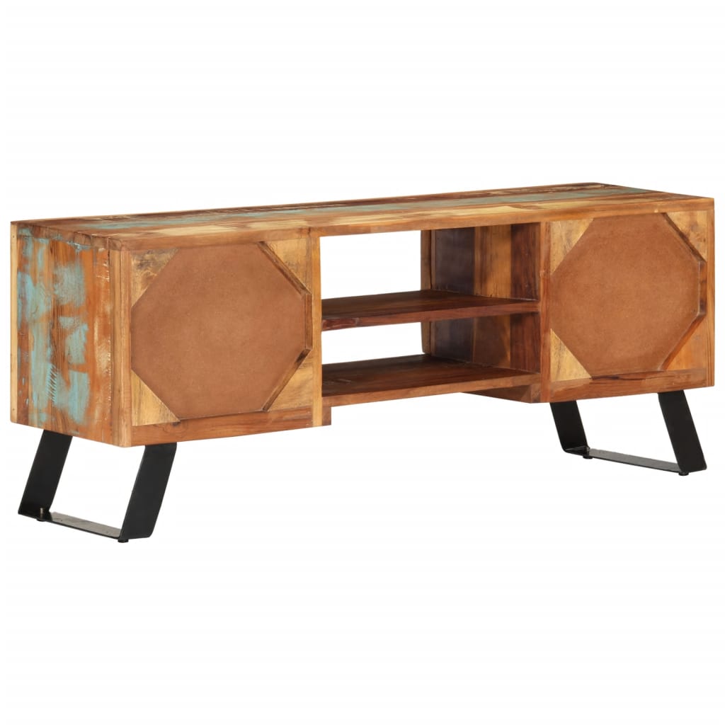 TV-Schrank 112x30x45 cm Altholz Massiv