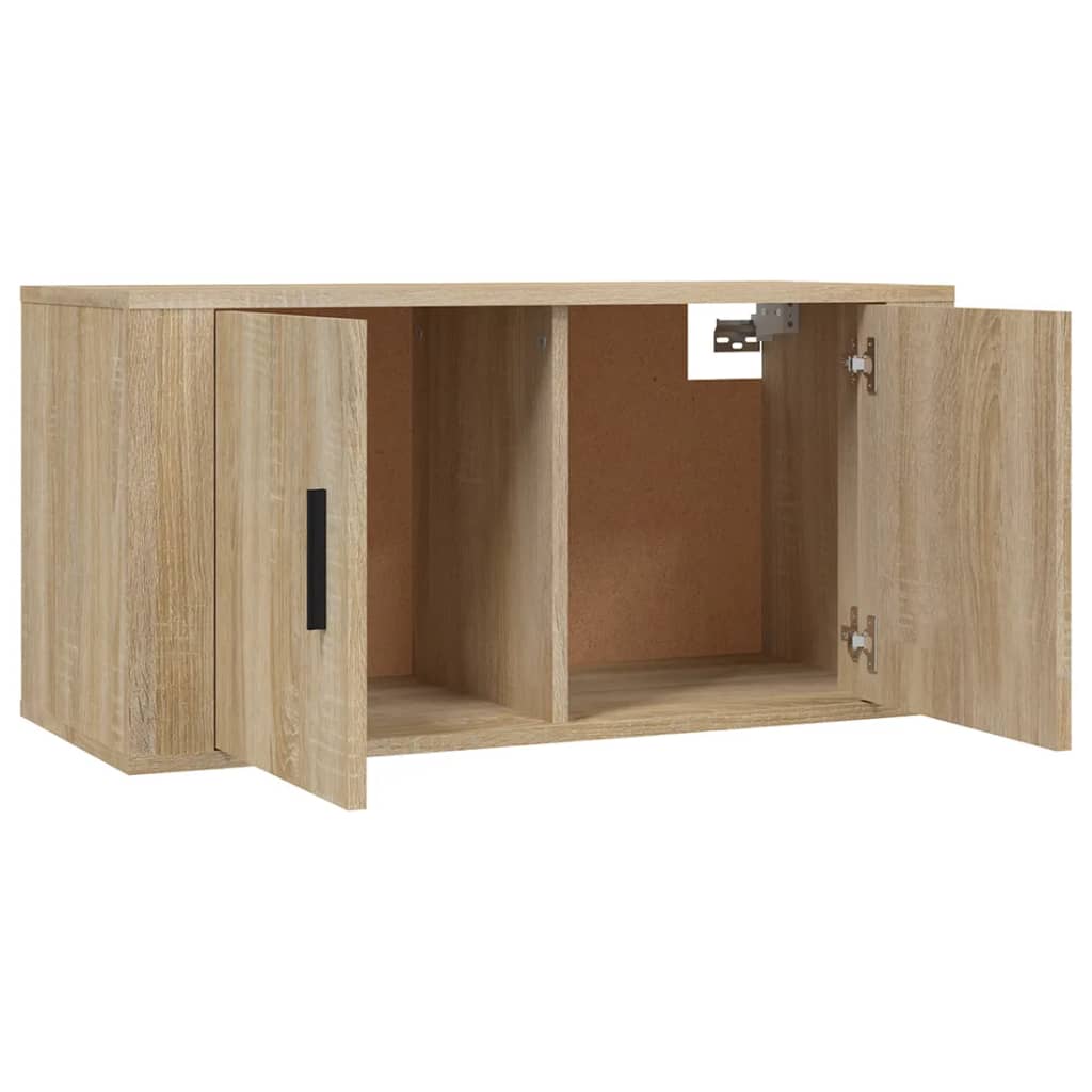 TV-Wandschränke 2 Stk. Sonoma-Eiche 80x34,5x40 cm
