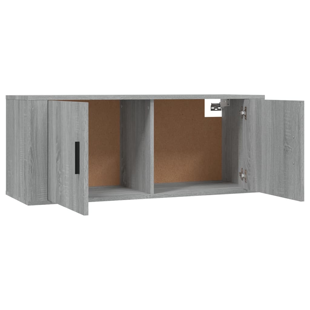 TV-Wandschränke 3 Stk. Grau Sonoma 100x34,5x40 cm
