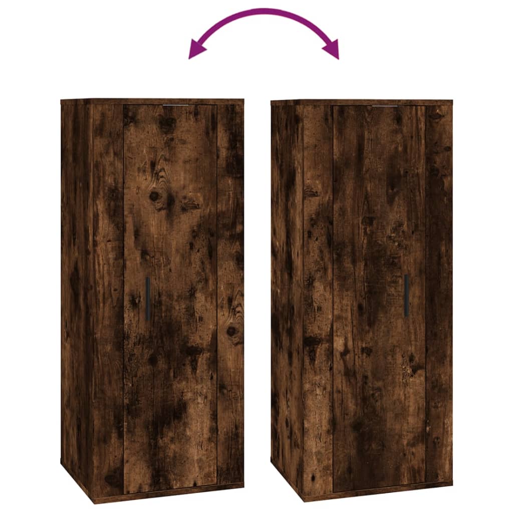 8-tlg. TV-Schrank-Set Räuchereiche Holzwerkstoff