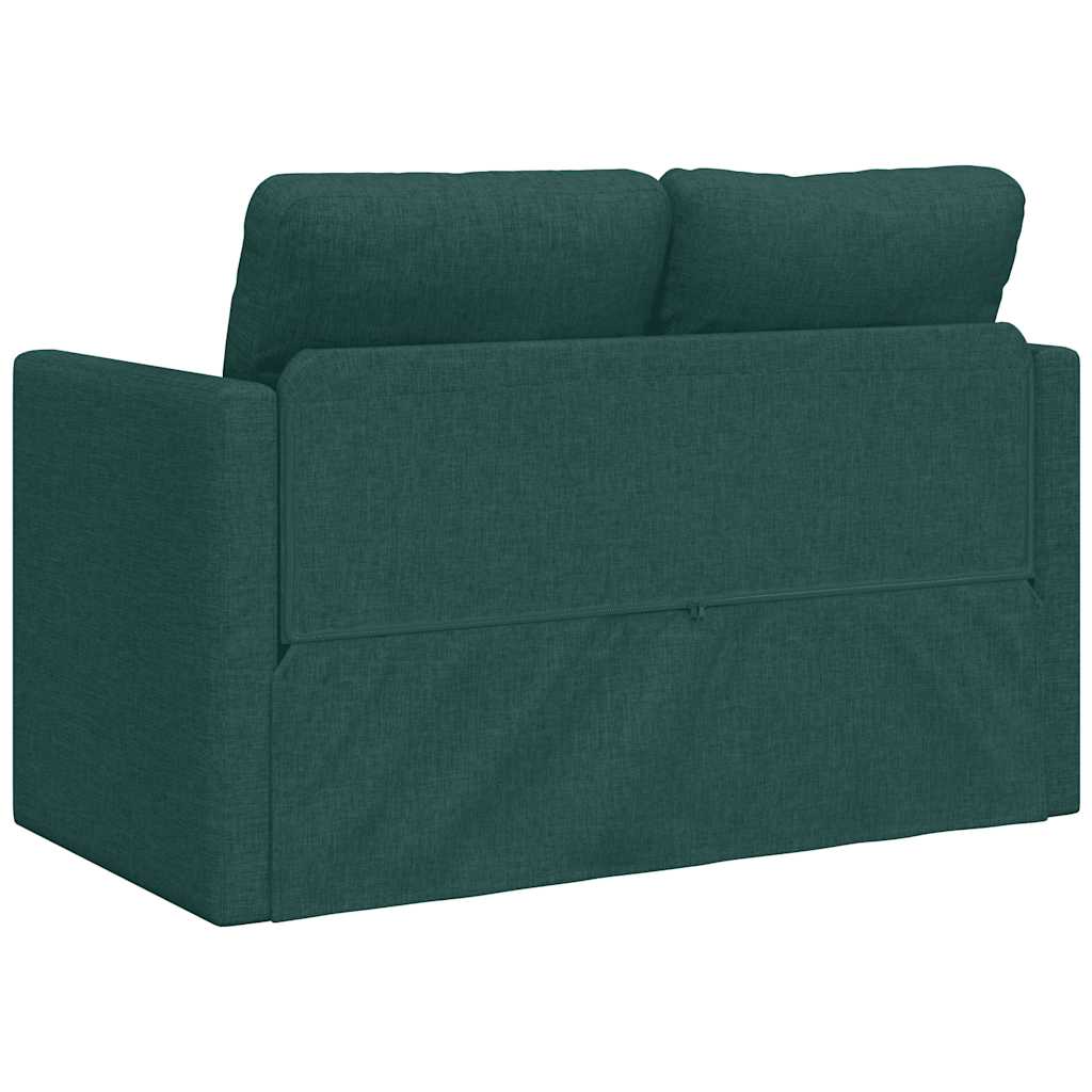 Bodensofa mit Schlaffunktion Dunkelgrün 112x174x55 cm Stoff