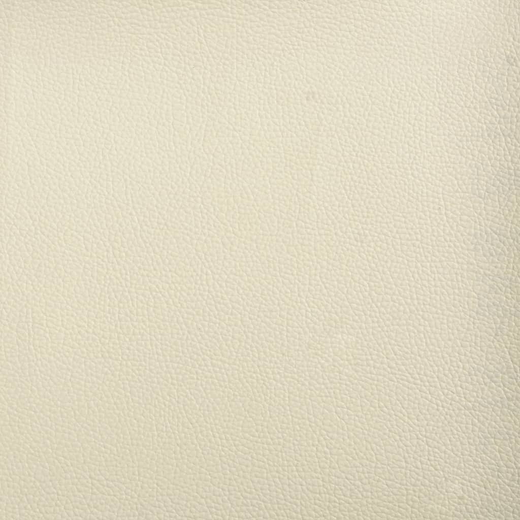 2-Sitzer-Sofa mit Zierkissen Creme 140 cm Kunstleder