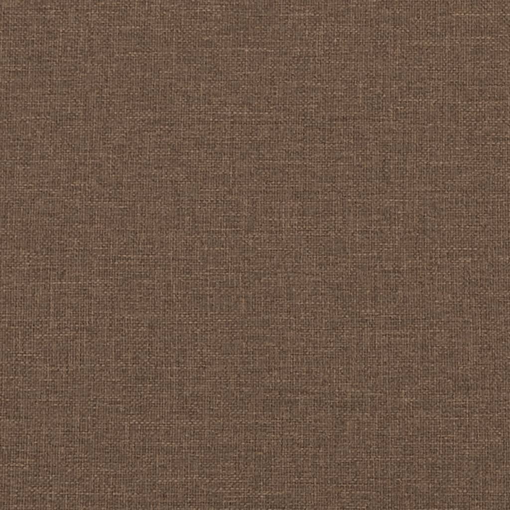 2-Sitzer-Sofa mit Zierkissen Braun 140 cm Stoff