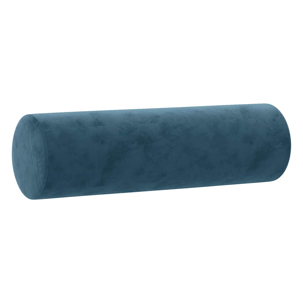 2-Sitzer-Sofa mit Zierkissen Blau 140 cm Samt