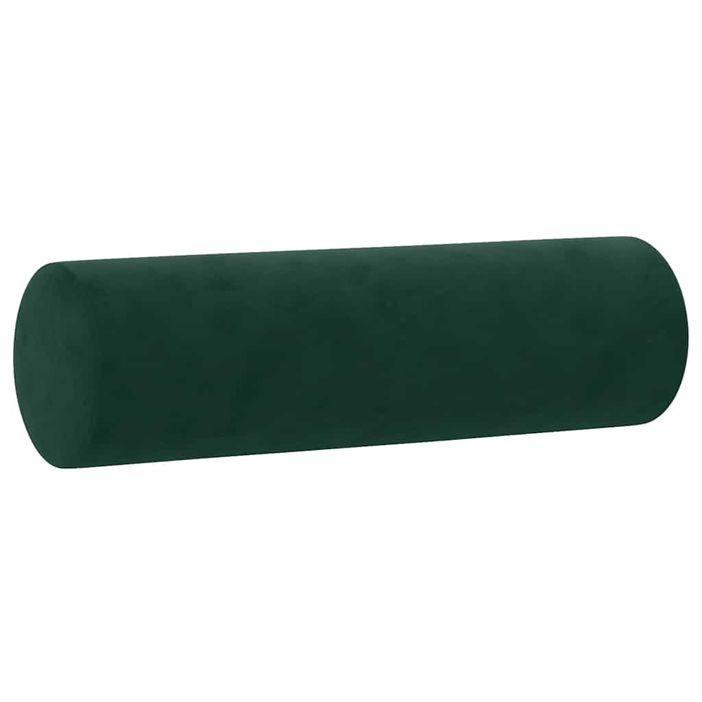 3-Sitzer-Sofa mit Zierkissen Dunkelgrün 180 cm Samt
