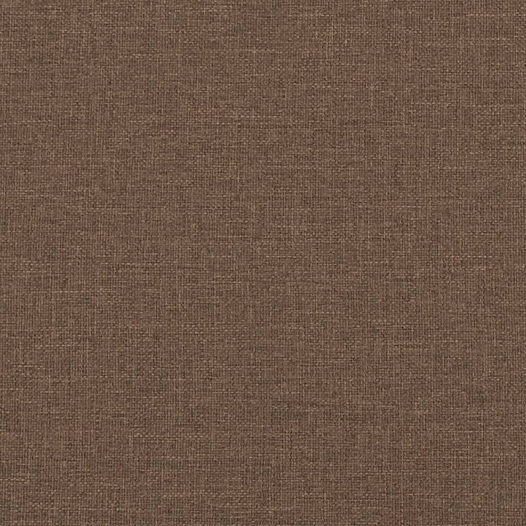 2-Sitzer-Sofa mit Zierkissen Braun 120 cm Stoff