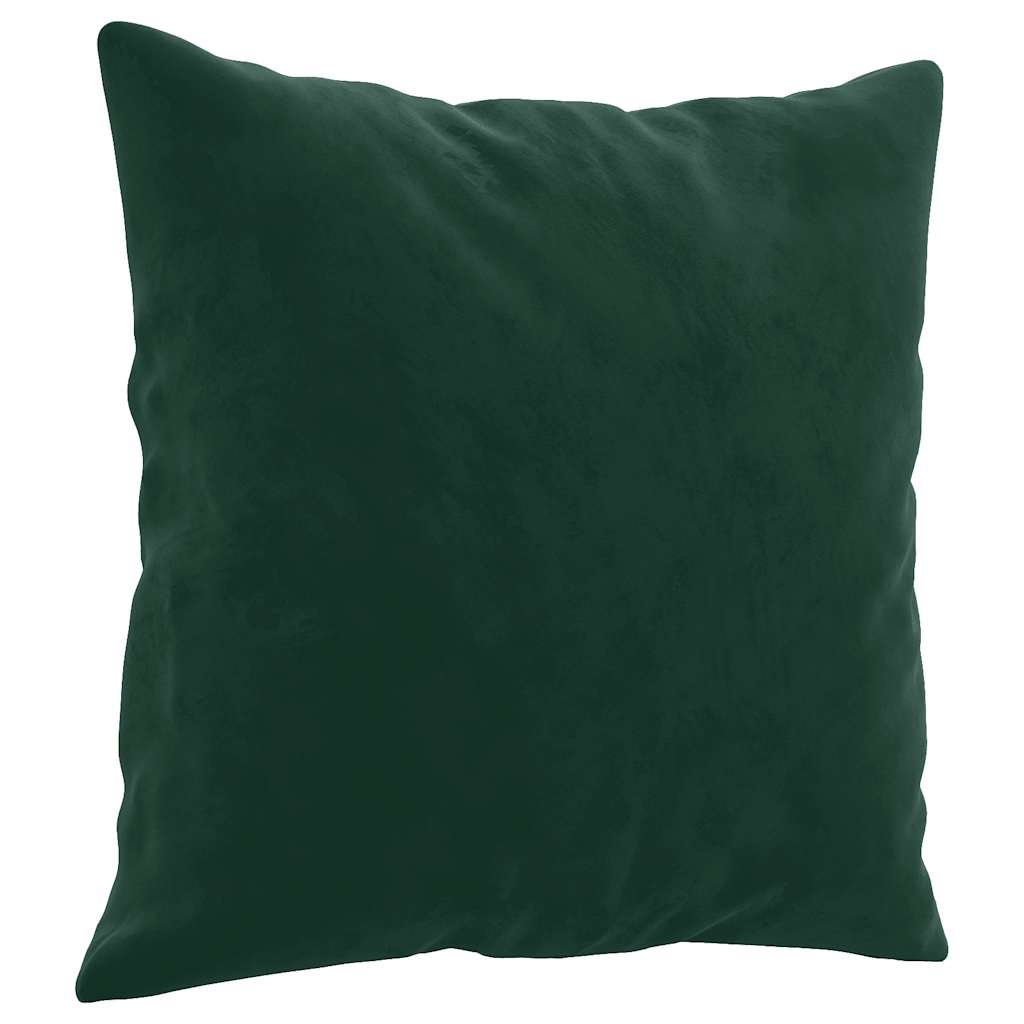 2-Sitzer-Sofa mit Zierkissen Dunkelgrün 120 cm Samt