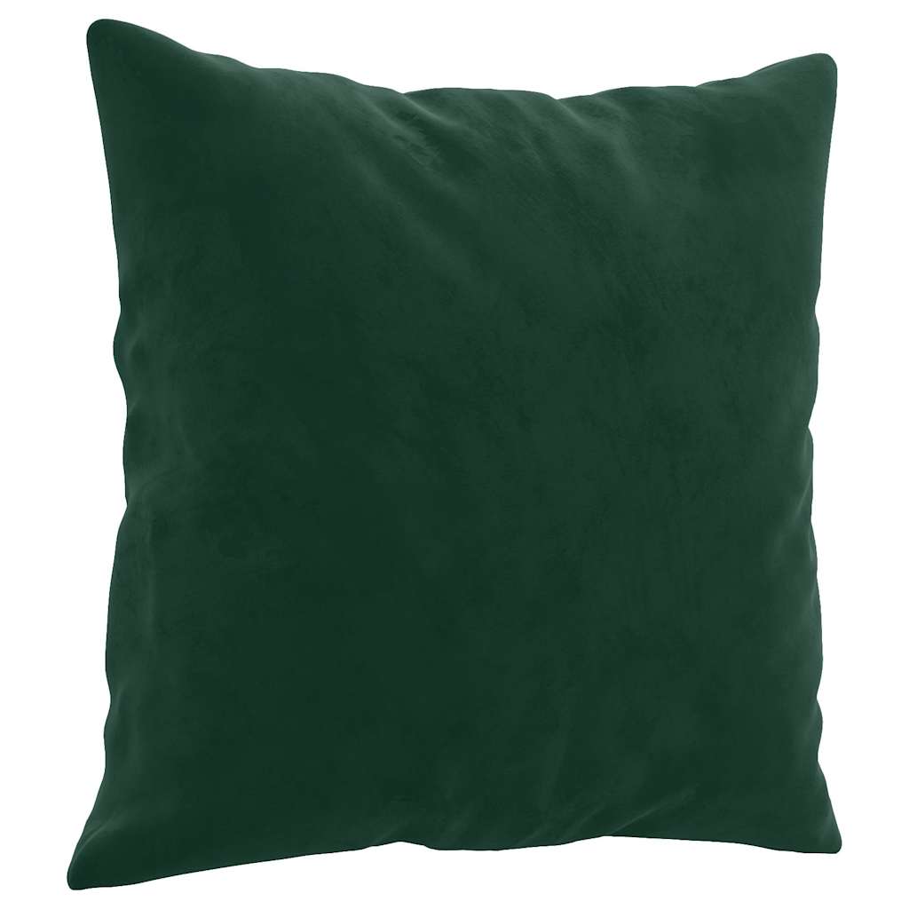 2-Sitzer-Sofa mit Zierkissen Dunkelgrün 140 cm Samt