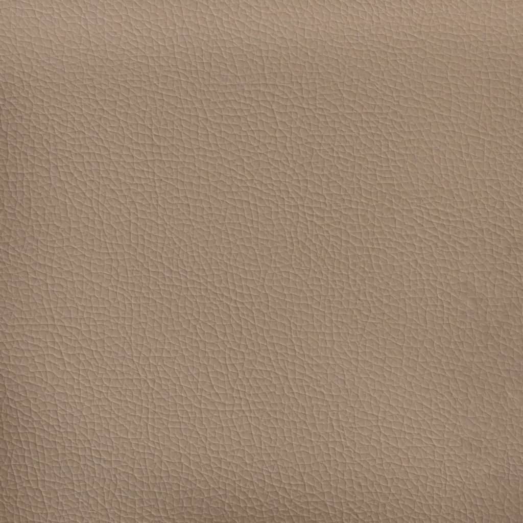 3-Sitzer-Sofa mit Hocker Cappuccino-Braun 180 cm Kunstleder