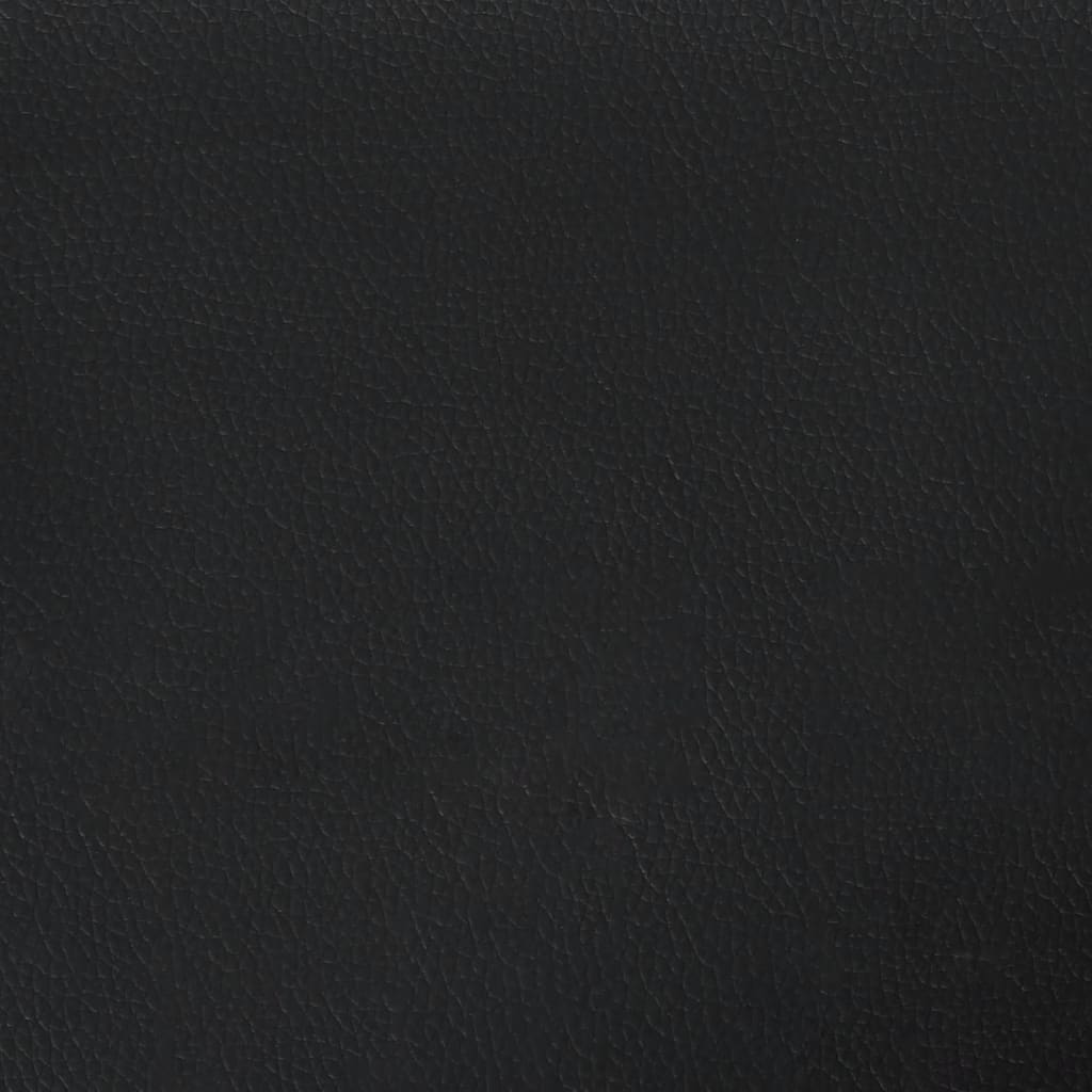 Sessel mit Hocker Schwarz 60 cm Kunstleder