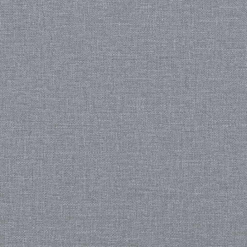 Sessel mit Hocker Hellgrau 60 cm Stoff
