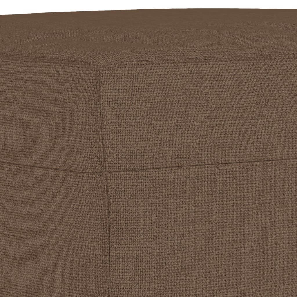 Sessel mit Hocker Braun 60 cm Stoff