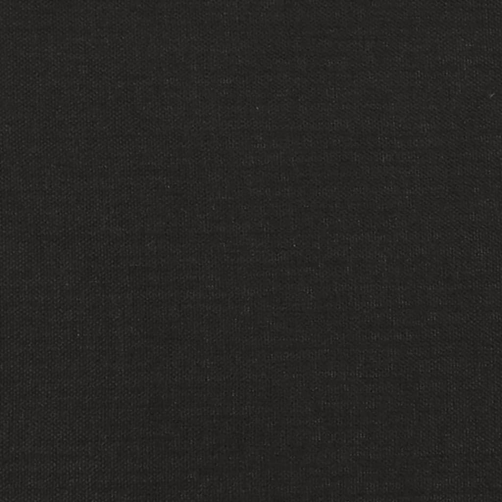 3-Sitzer-Sofa mit Hocker Schwarz 180 cm Stoff