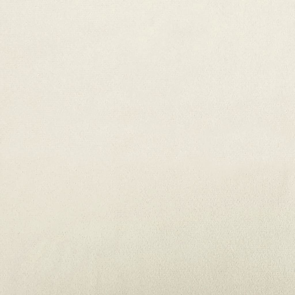 Sessel mit Hocker Creme 60 cm Samt