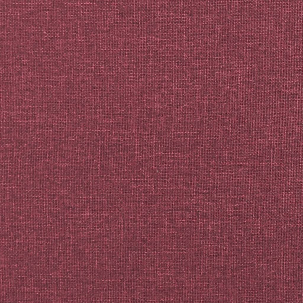 4-tlg. Sofagarnitur mit Kissen Weinrot Stoff