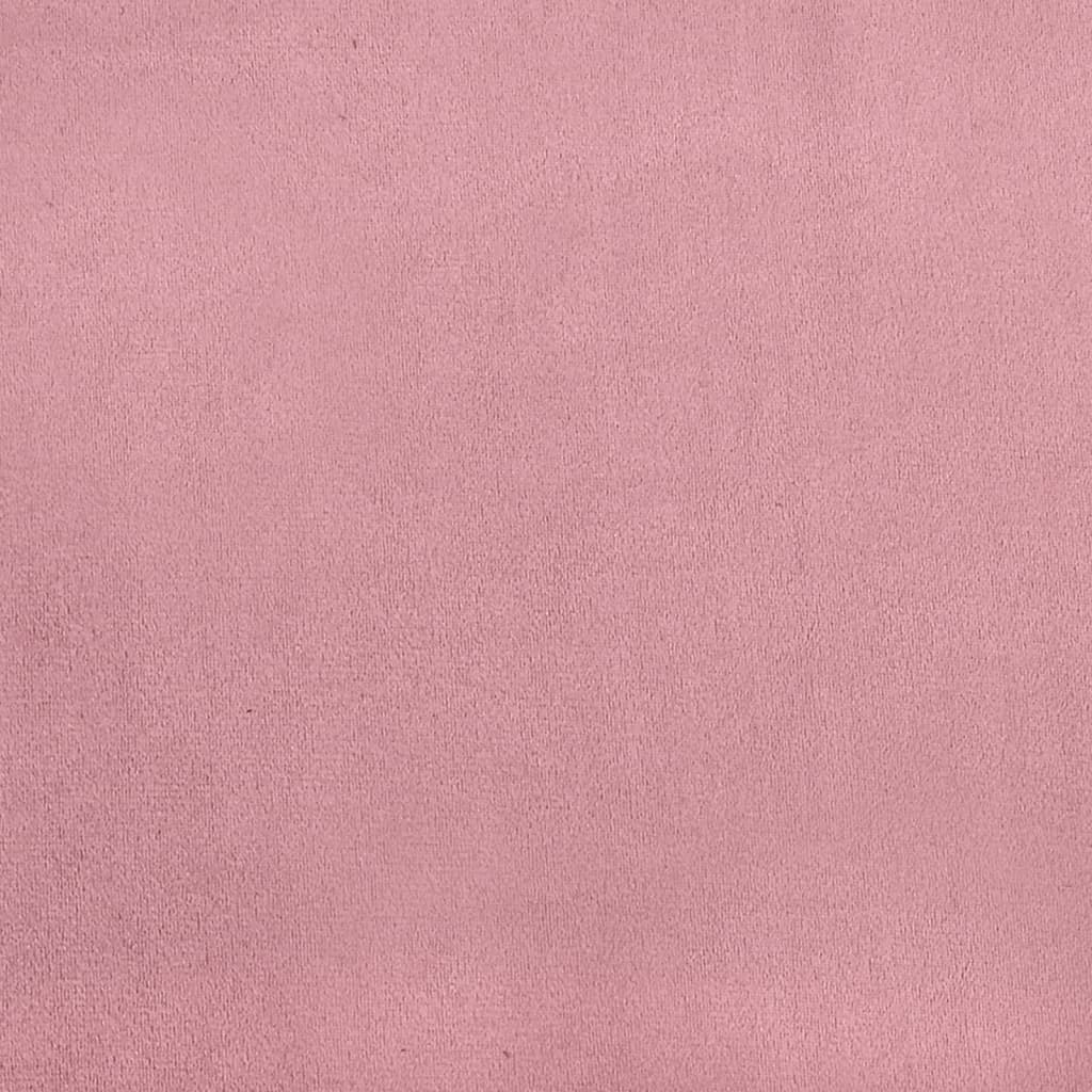 4-tlg. Sofagarnitur mit Kissen Rosa Samt