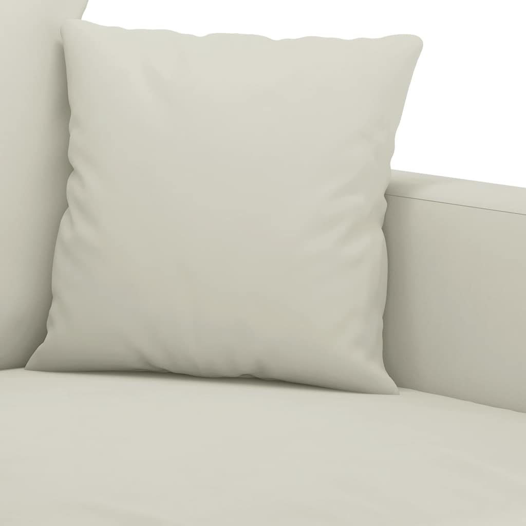 4-tlg. Sofagarnitur mit Kissen Creme Samt