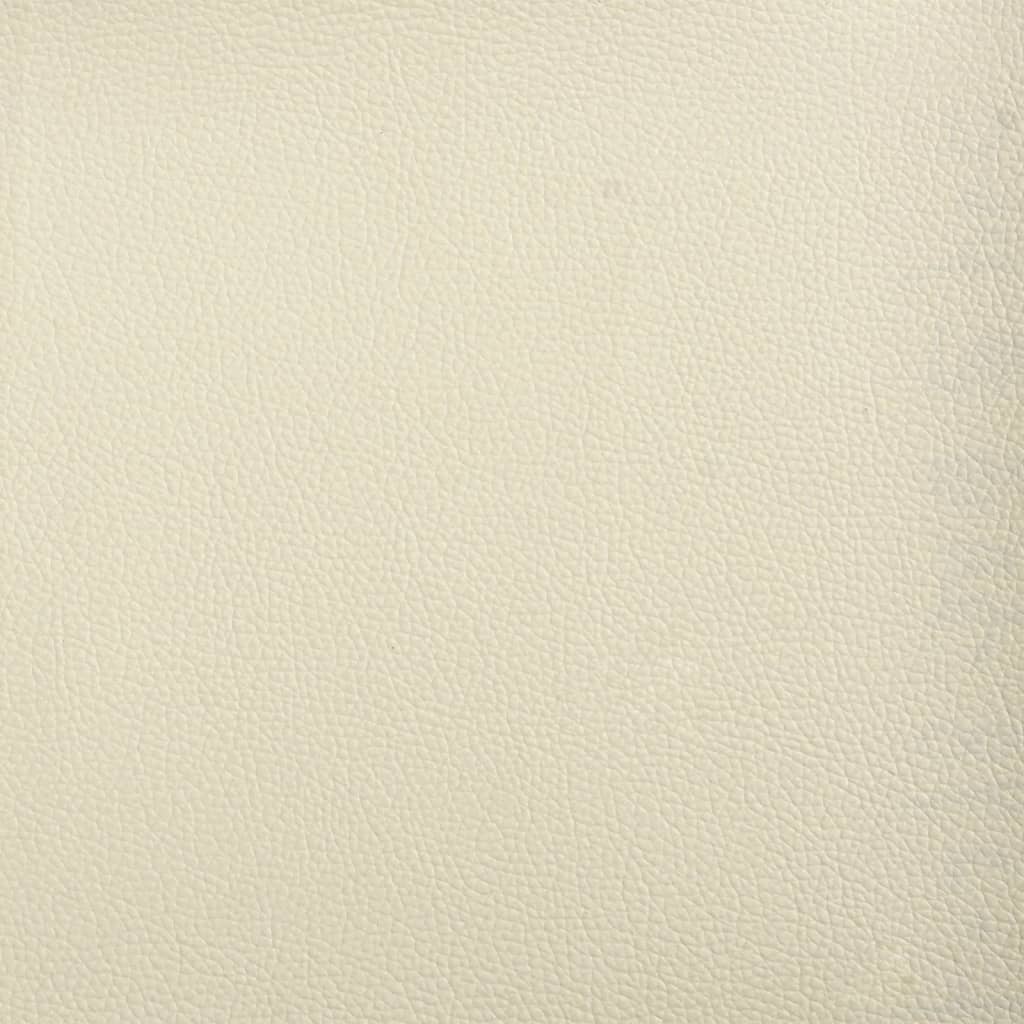 4-tlg. Sofagarnitur mit Kissen Creme Kunstleder